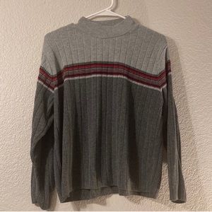 Mock Neck Gray Sweater